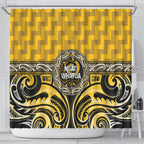 Aotearoa Ngati Whatua Shower Curtain Maori Iwi Poutama Puhoro Tattoo