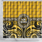 Aotearoa Ngati Whatua Shower Curtain Maori Iwi Poutama Puhoro Tattoo