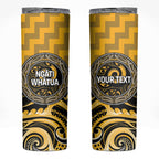 Aotearoa Ngati Whatua Personalised Skinny Tumbler Maori Iwi Poutama Puhoro Tattoo