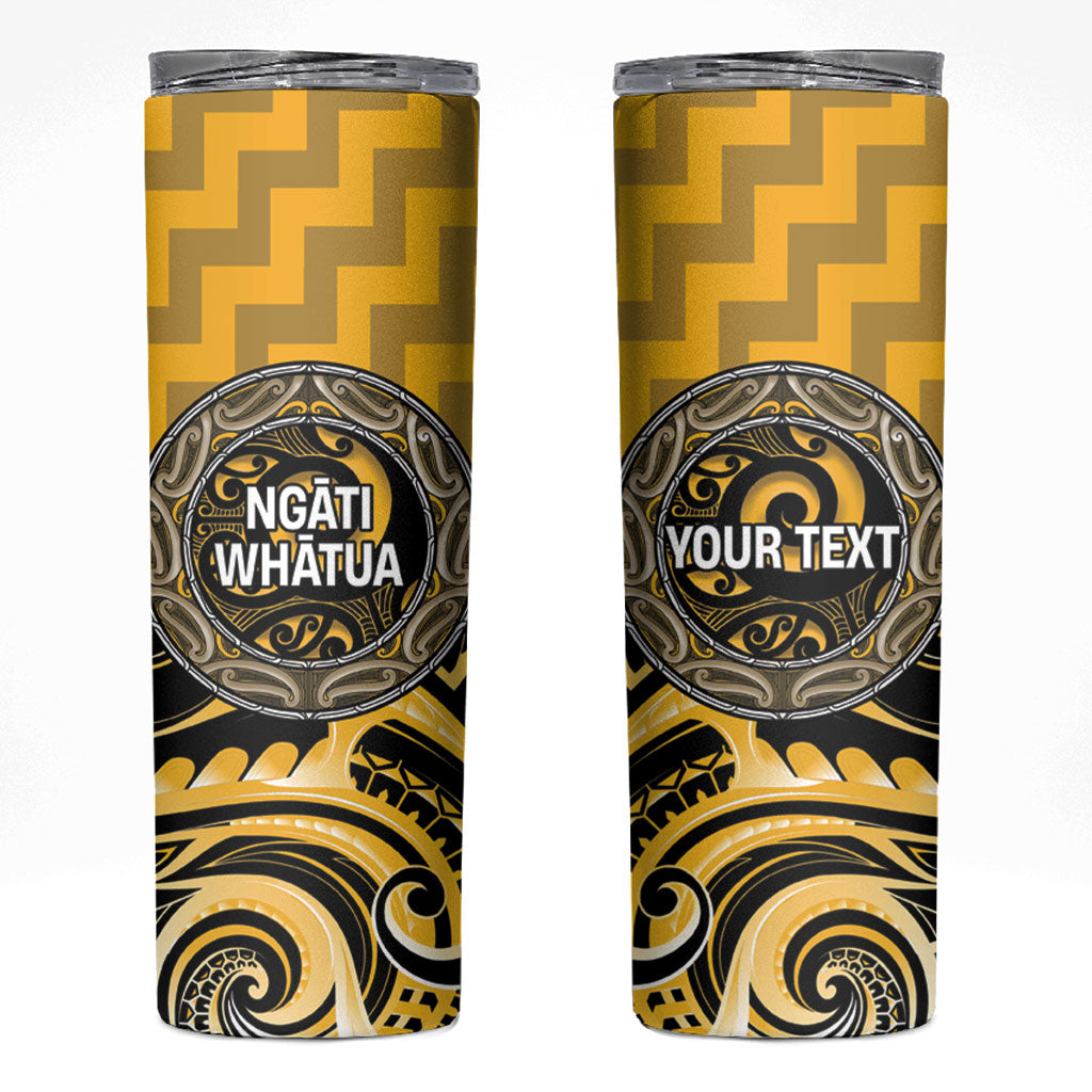 Aotearoa Ngati Whatua Personalised Skinny Tumbler Maori Iwi Poutama Puhoro Tattoo