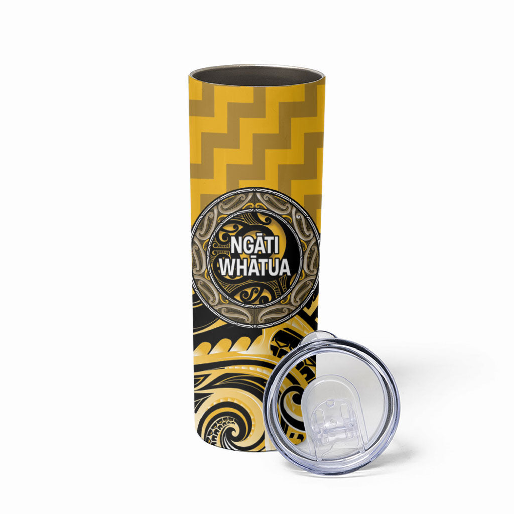 Aotearoa Ngati Whatua Personalised Skinny Tumbler Maori Iwi Poutama Puhoro Tattoo