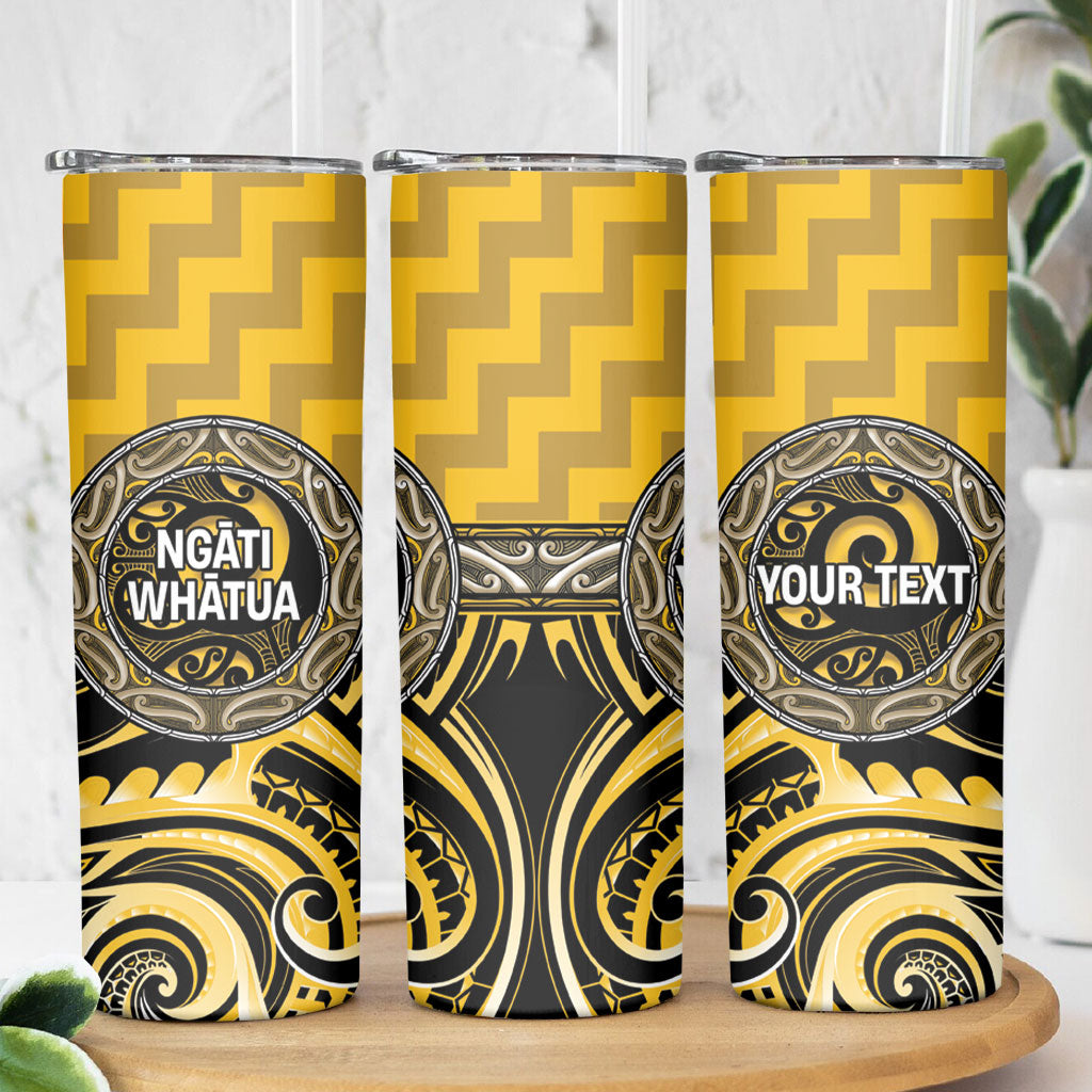 Aotearoa Ngati Whatua Personalised Skinny Tumbler Maori Iwi Poutama Puhoro Tattoo