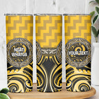 Aotearoa Ngati Whatua Personalised Skinny Tumbler Maori Iwi Poutama Puhoro Tattoo