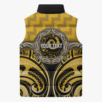 Aotearoa Ngati Whatua Personalised Sleeveless Puffer Jacket Maori Iwi Poutama Puhoro Tattoo