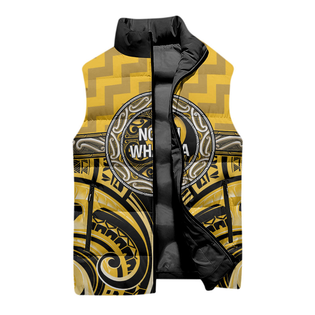 Aotearoa Ngati Whatua Personalised Sleeveless Puffer Jacket Maori Iwi Poutama Puhoro Tattoo