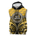 Aotearoa Ngati Whatua Personalised Sleeveless Zip Hoodie Maori Iwi Poutama Puhoro Tattoo