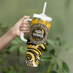 Aotearoa Ngati Whatua Personalised Tumbler With Handle Maori Iwi Poutama Puhoro Tattoo