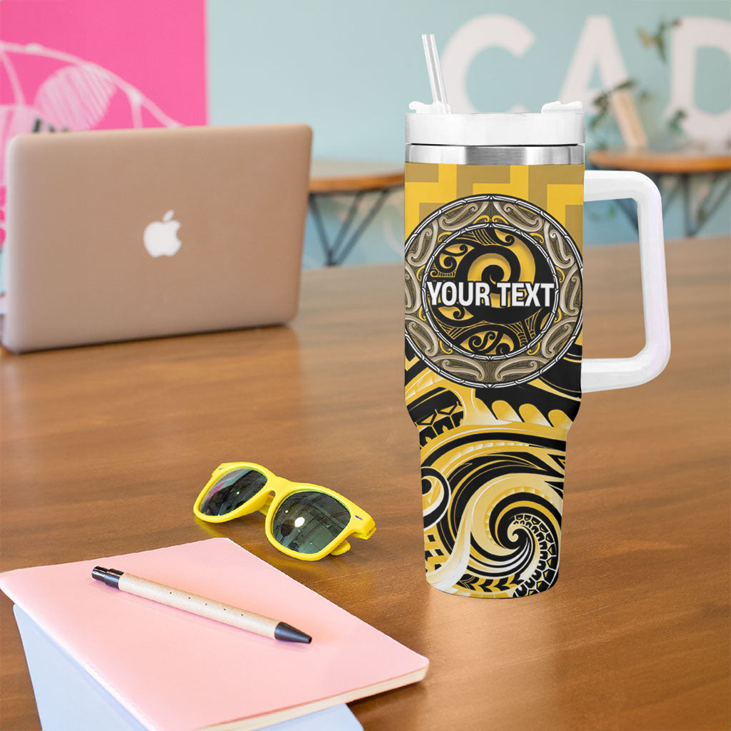 Aotearoa Ngati Whatua Personalised Tumbler With Handle Maori Iwi Poutama Puhoro Tattoo