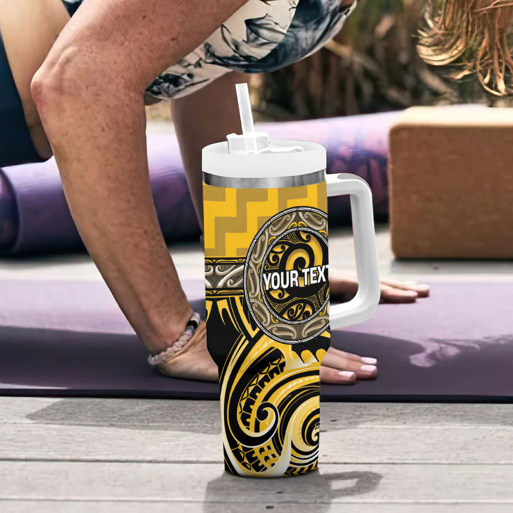 Aotearoa Ngati Whatua Personalised Tumbler With Handle Maori Iwi Poutama Puhoro Tattoo