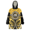 Aotearoa Ngati Whatua Personalised Wearable Blanket Hoodie Maori Iwi Poutama Puhoro Tattoo