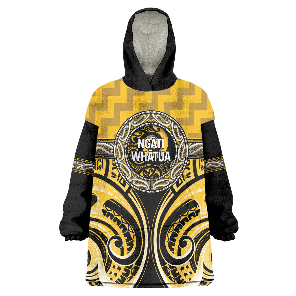 Aotearoa Ngati Whatua Personalised Wearable Blanket Hoodie Maori Iwi Poutama Puhoro Tattoo