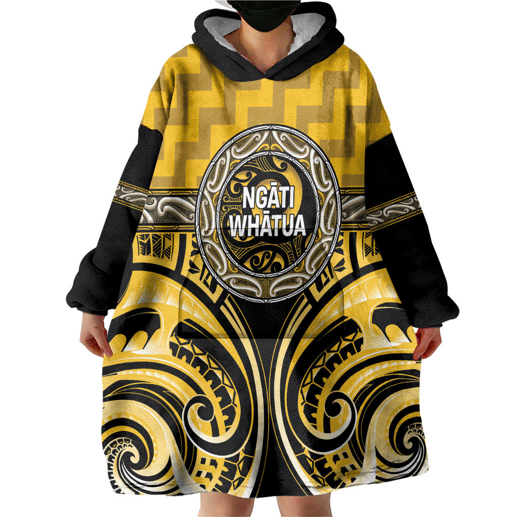Aotearoa Ngati Whatua Personalised Wearable Blanket Hoodie Maori Iwi Poutama Puhoro Tattoo