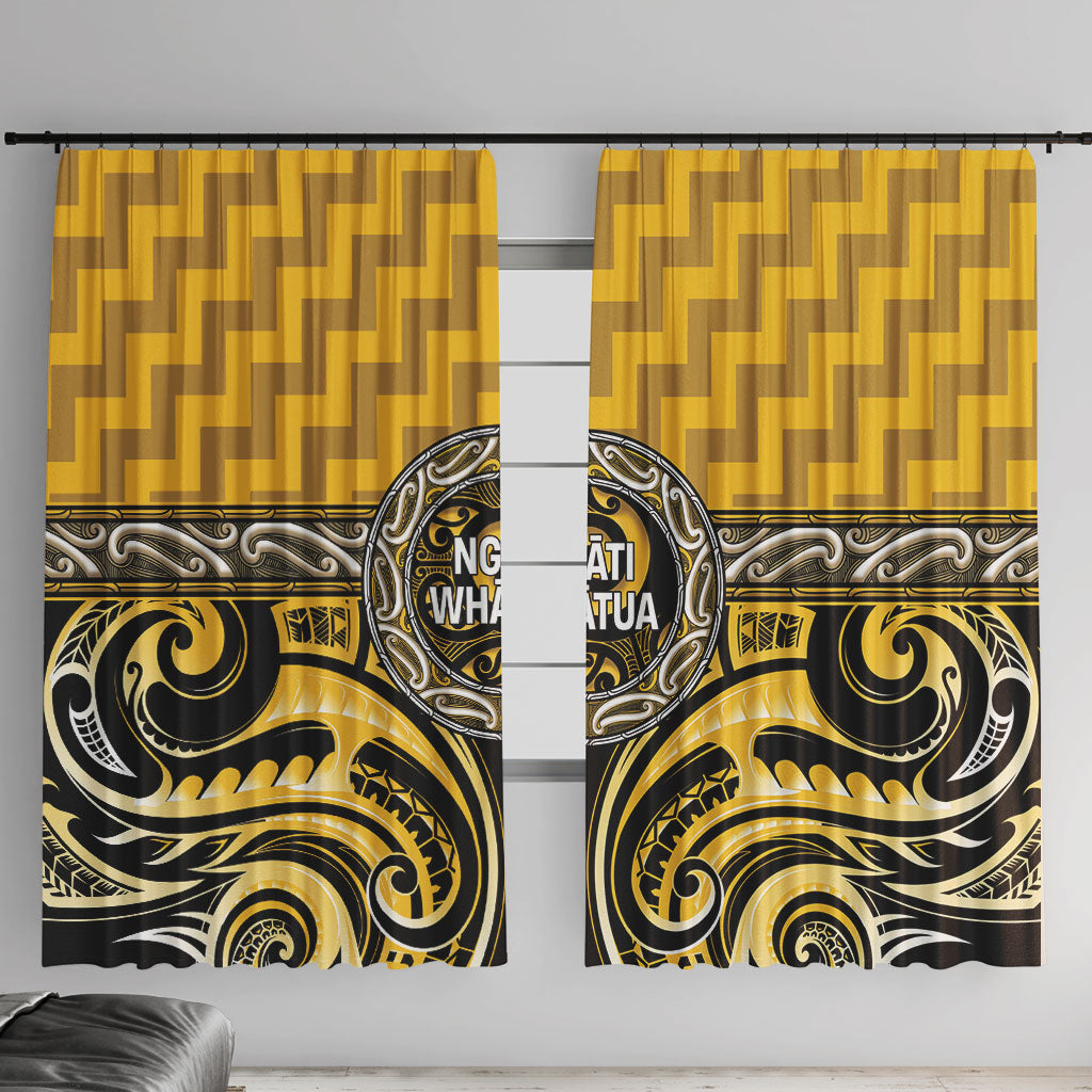 Aotearoa Ngati Whatua Window Curtain Maori Iwi Poutama Puhoro Tattoo