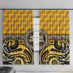 Aotearoa Ngati Whatua Window Curtain Maori Iwi Poutama Puhoro Tattoo