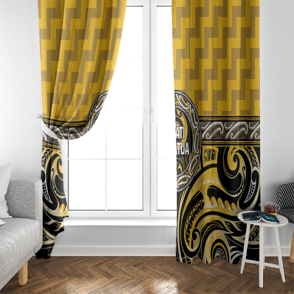 Aotearoa Ngati Whatua Window Curtain Maori Iwi Poutama Puhoro Tattoo