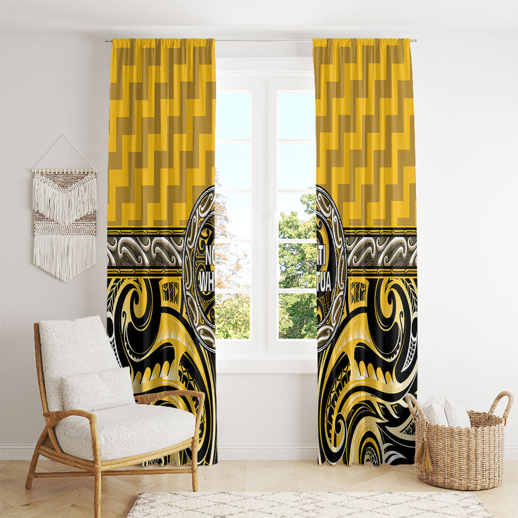Aotearoa Ngati Whatua Window Curtain Maori Iwi Poutama Puhoro Tattoo