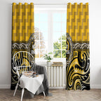 Aotearoa Ngati Whatua Window Curtain Maori Iwi Poutama Puhoro Tattoo