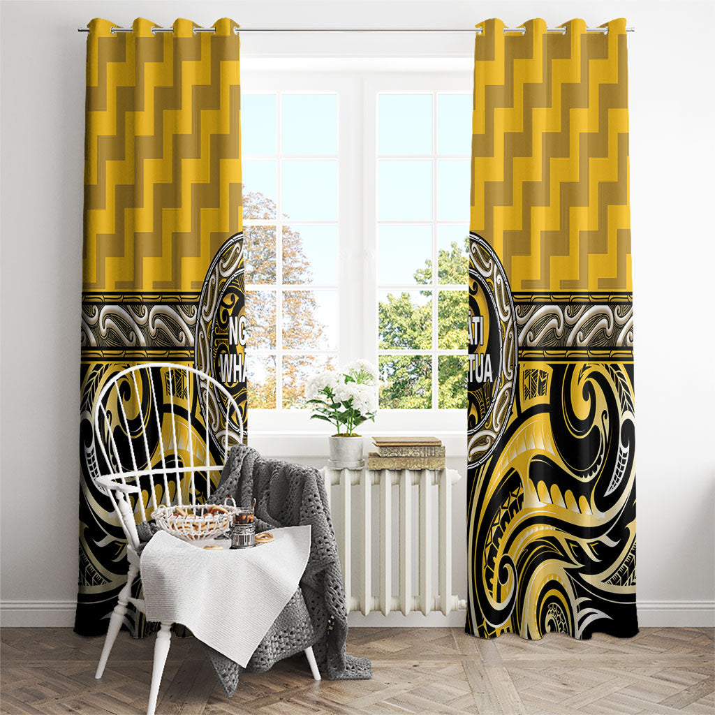 Aotearoa Ngati Whatua Window Curtain Maori Iwi Poutama Puhoro Tattoo