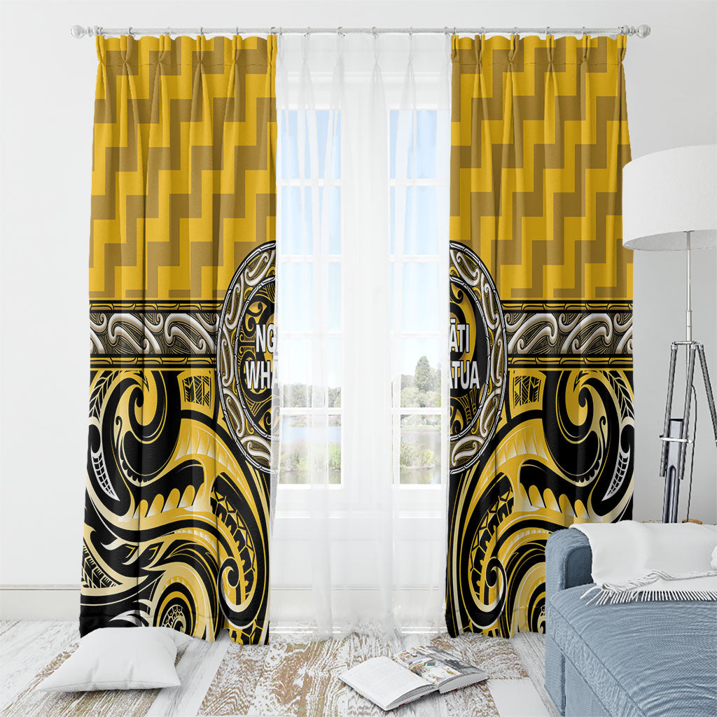 Aotearoa Ngati Whatua Window Curtain Maori Iwi Poutama Puhoro Tattoo