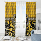 Aotearoa Ngati Whatua Window Curtain Maori Iwi Poutama Puhoro Tattoo