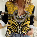 Aotearoa Ngati Whatua Personalised Women Casual Shirt Maori Iwi Poutama Puhoro Tattoo