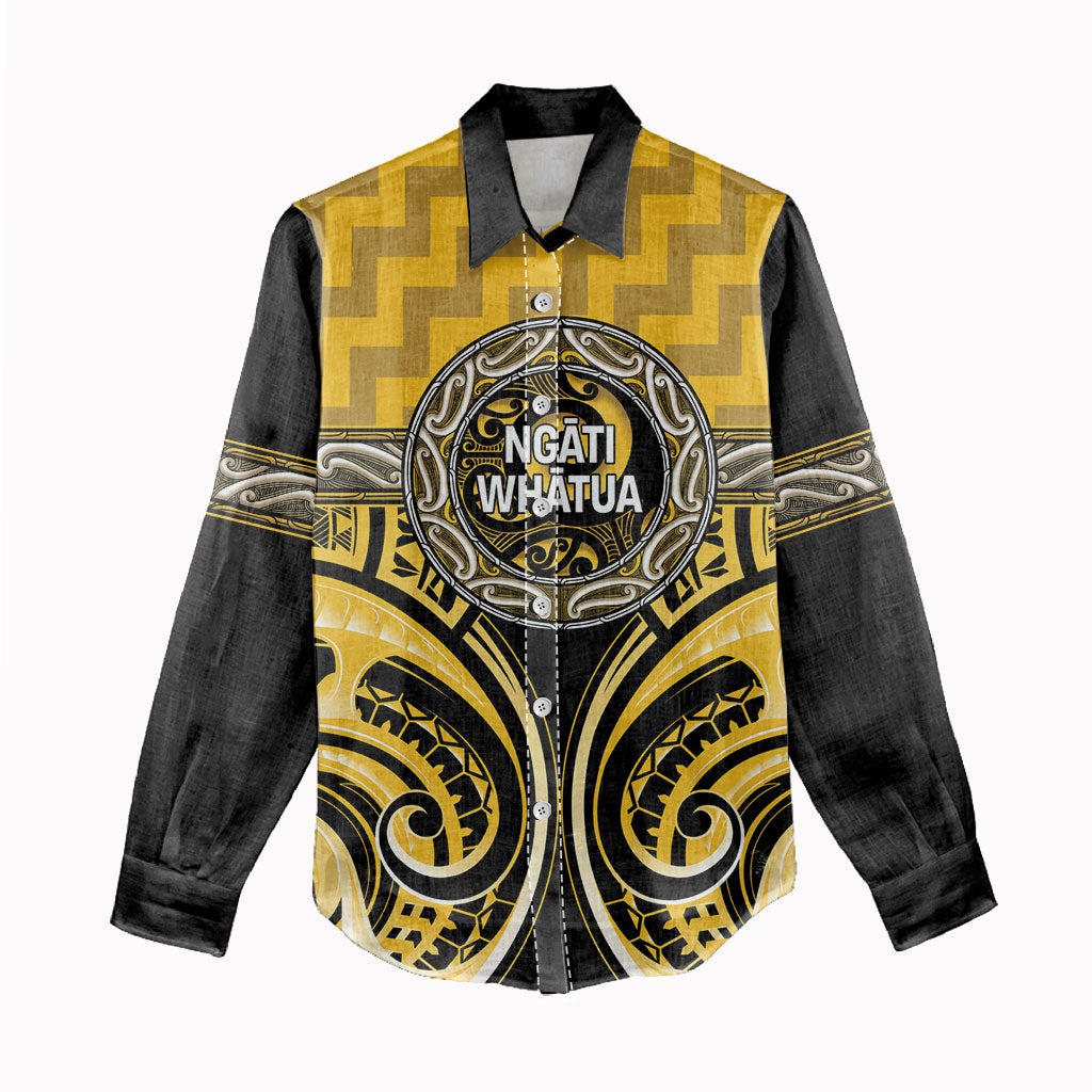 Aotearoa Ngati Whatua Personalised Women Casual Shirt Maori Iwi Poutama Puhoro Tattoo