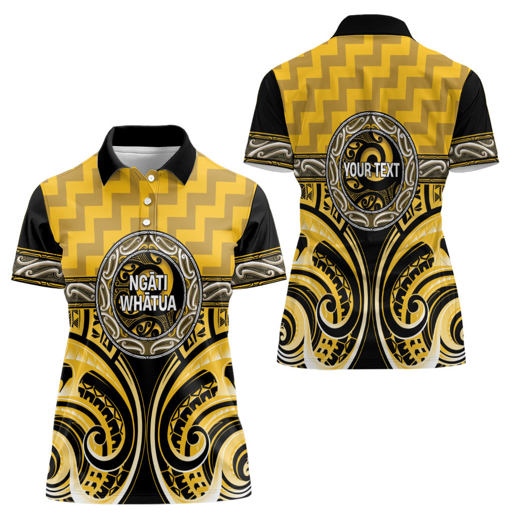 Aotearoa Ngati Whatua Personalised Women Polo Shirt Maori Iwi Poutama Puhoro Tattoo