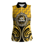 Aotearoa Ngati Whatua Personalised Women Sleeveless Polo Shirt Maori Iwi Poutama Puhoro Tattoo