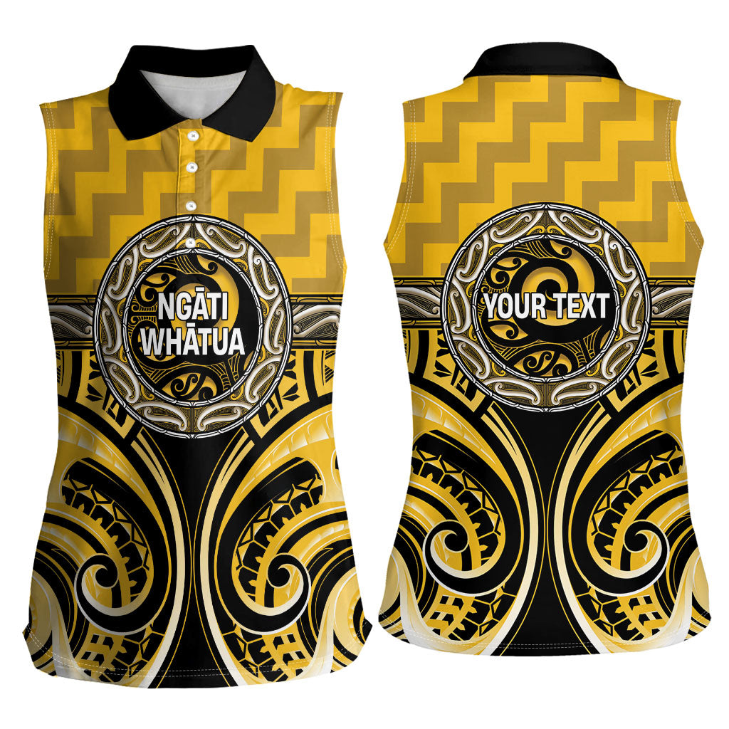 Aotearoa Ngati Whatua Personalised Women Sleeveless Polo Shirt Maori Iwi Poutama Puhoro Tattoo