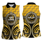 Aotearoa Ngati Whatua Personalised Women Sleeveless Polo Shirt Maori Iwi Poutama Puhoro Tattoo