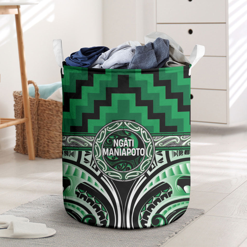Aotearoa Ngati Maniapoto Laundry Basket Maori Iwi Poutama Puhoro Tattoo