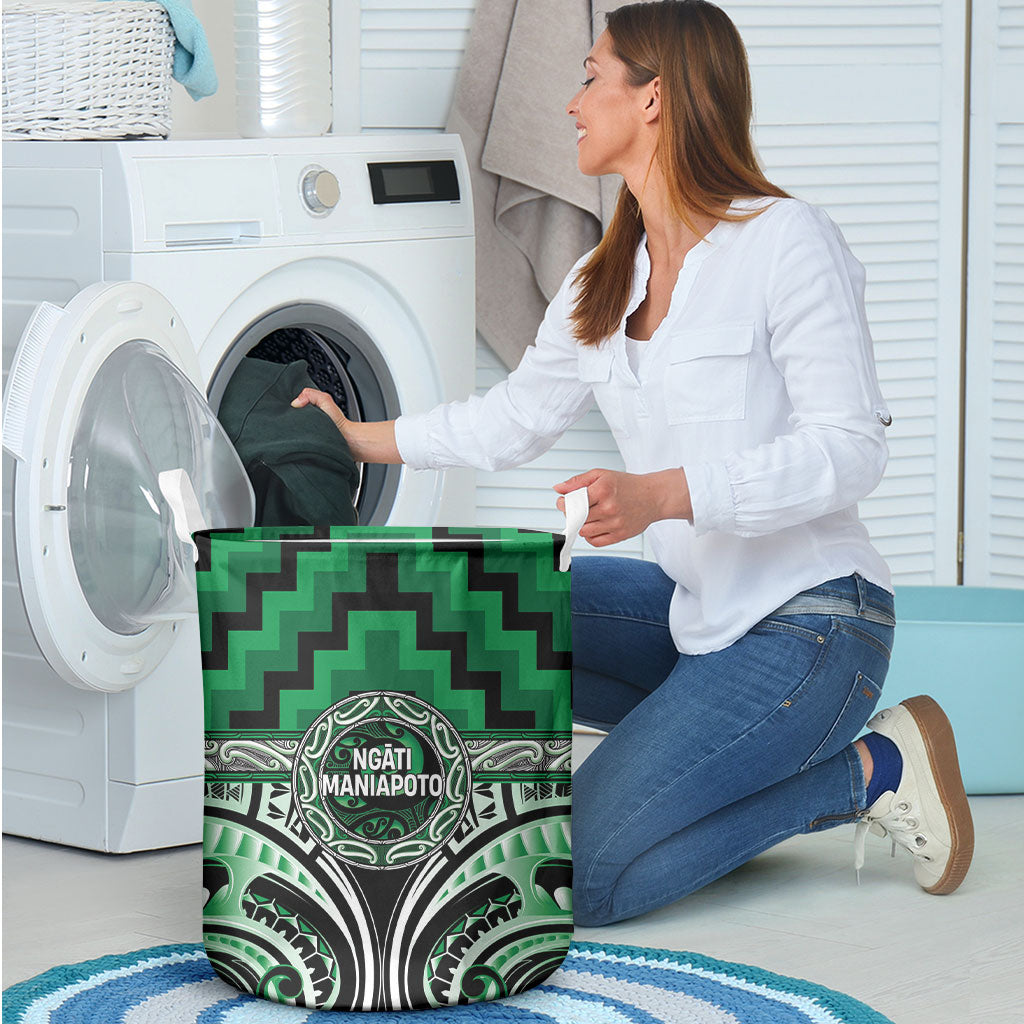 Aotearoa Ngati Maniapoto Laundry Basket Maori Iwi Poutama Puhoro Tattoo