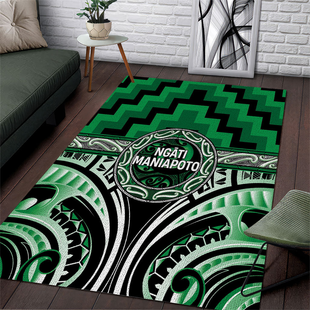 Aotearoa Ngati Maniapoto Area Rug Maori Iwi Poutama Puhoro Tattoo
