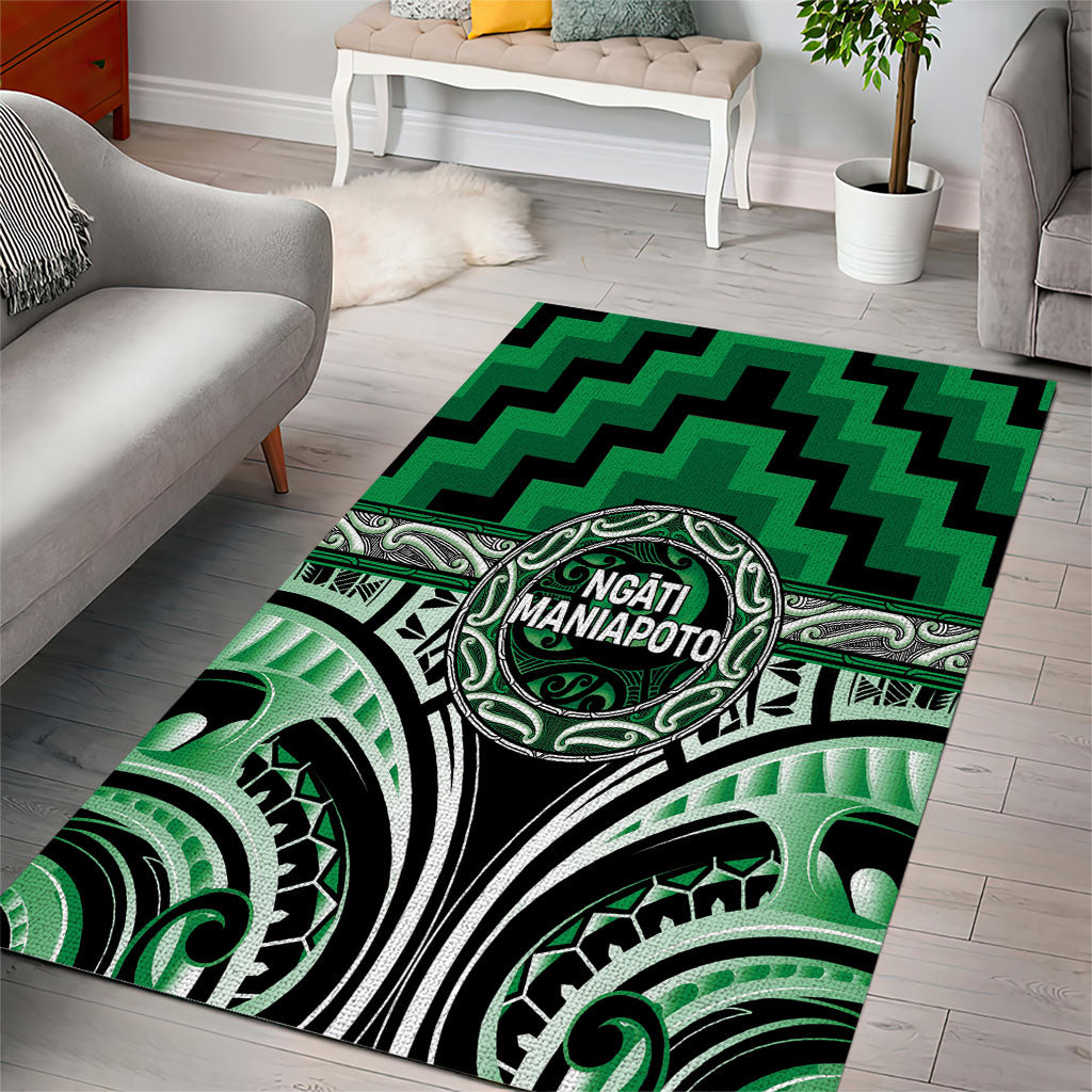 Aotearoa Ngati Maniapoto Area Rug Maori Iwi Poutama Puhoro Tattoo