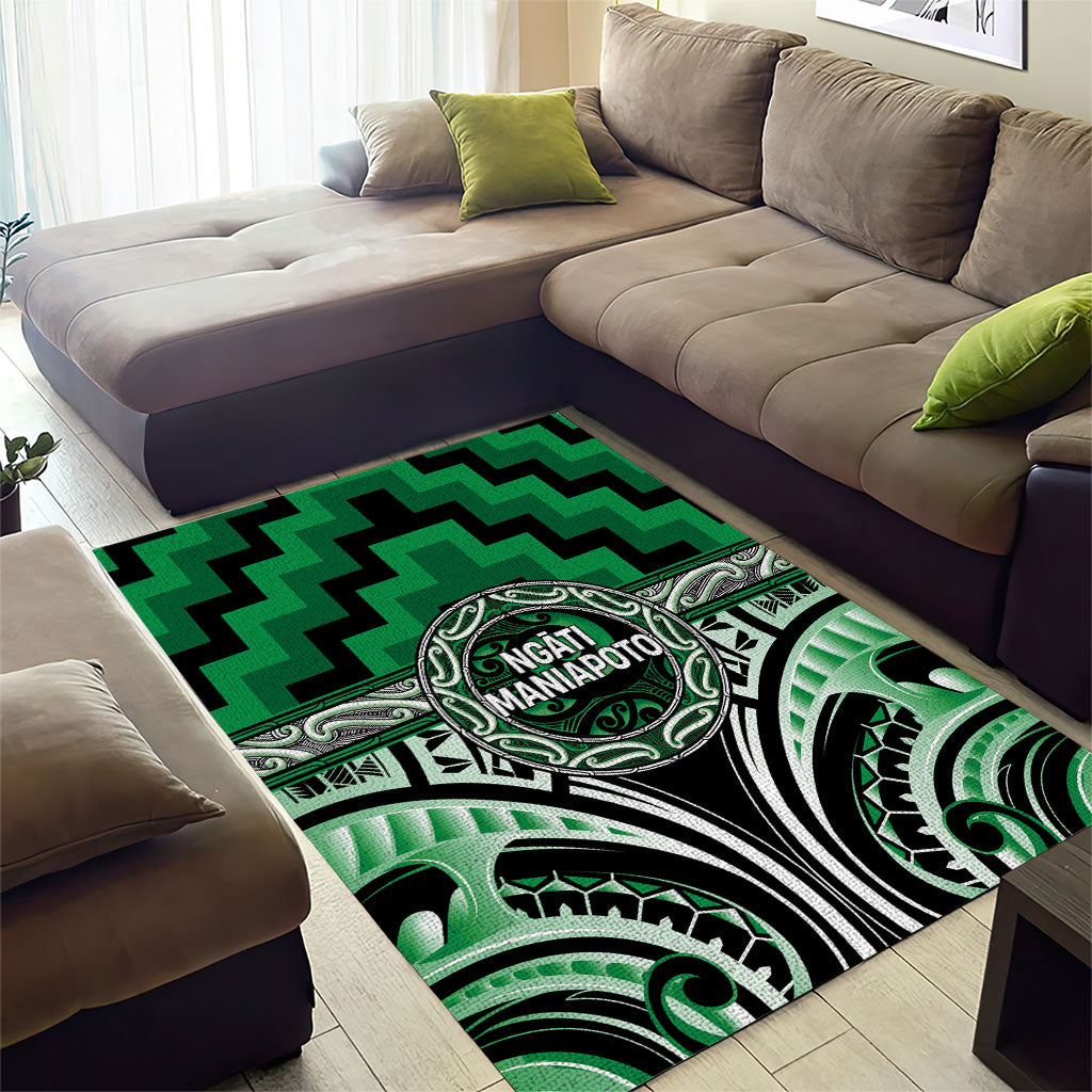 Aotearoa Ngati Maniapoto Area Rug Maori Iwi Poutama Puhoro Tattoo