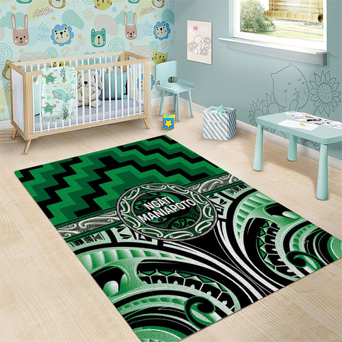Aotearoa Ngati Maniapoto Area Rug Maori Iwi Poutama Puhoro Tattoo