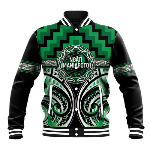 Aotearoa Ngati Maniapoto Personalised Baseball Jacket Maori Iwi Poutama Puhoro Tattoo