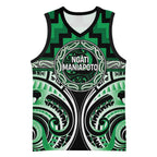 Aotearoa Ngati Maniapoto Personalised Basketball Jersey Maori Iwi Poutama Puhoro Tattoo
