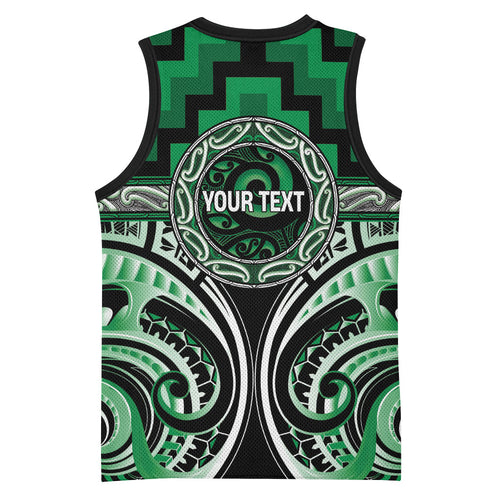 Aotearoa Ngati Maniapoto Personalised Basketball Jersey Maori Iwi Poutama Puhoro Tattoo