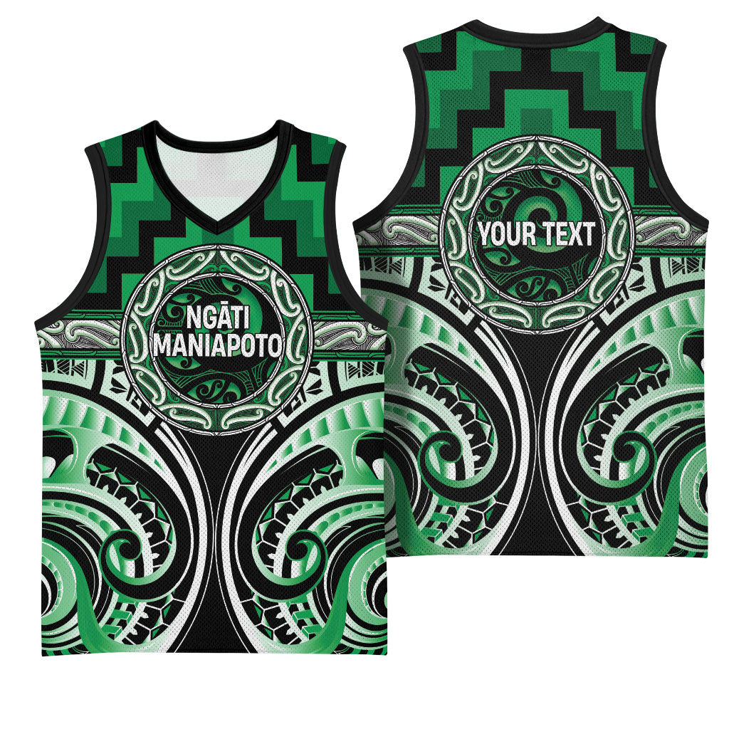 Aotearoa Ngati Maniapoto Personalised Basketball Jersey Maori Iwi Poutama Puhoro Tattoo