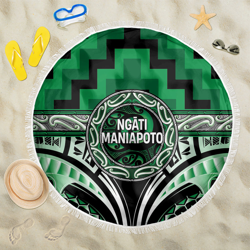 Aotearoa Ngati Maniapoto Beach Blanket Maori Iwi Poutama Puhoro Tattoo