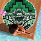 Aotearoa Ngati Maniapoto Beach Blanket Maori Iwi Poutama Puhoro Tattoo