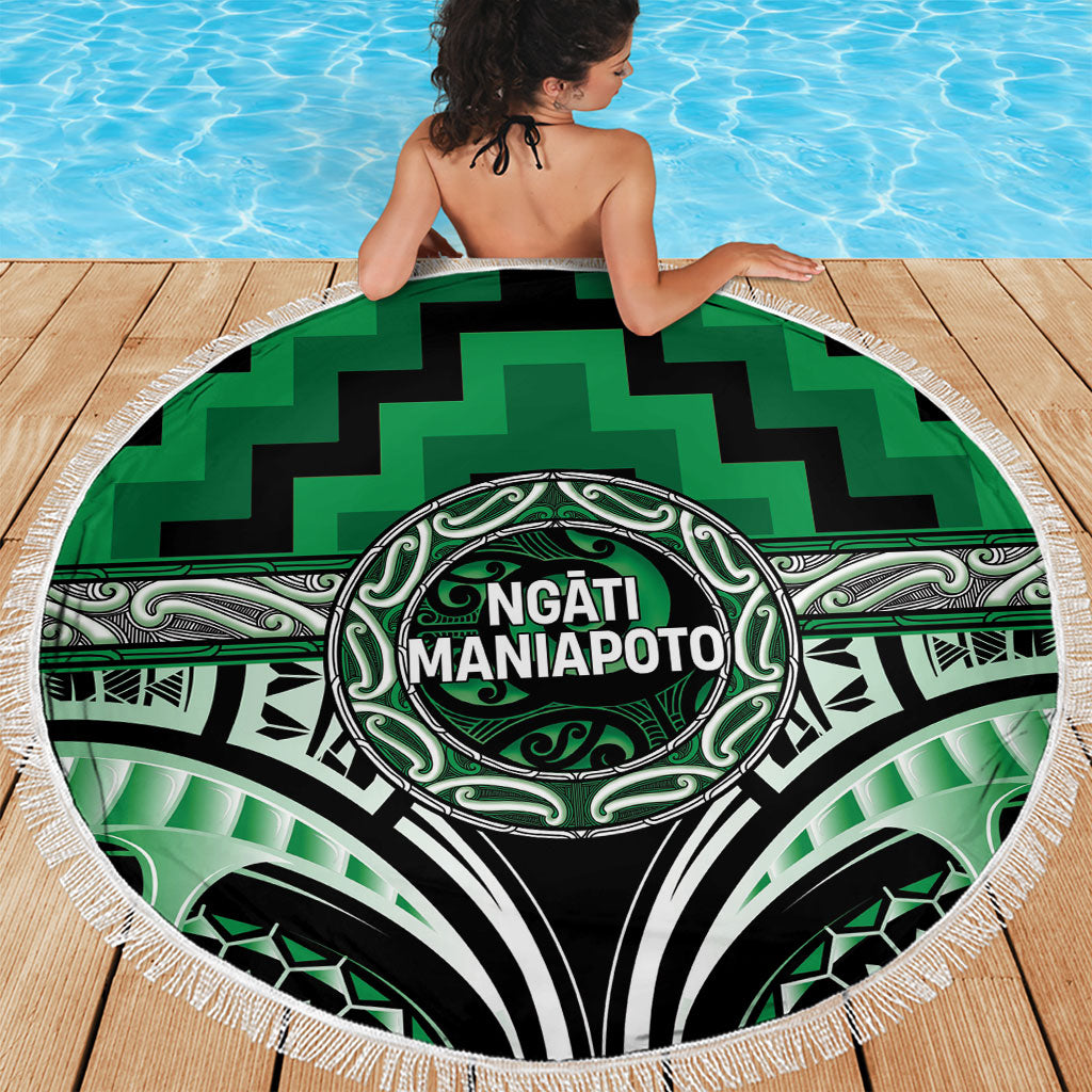 Aotearoa Ngati Maniapoto Beach Blanket Maori Iwi Poutama Puhoro Tattoo