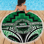Aotearoa Ngati Maniapoto Beach Blanket Maori Iwi Poutama Puhoro Tattoo