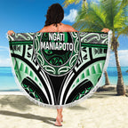 Aotearoa Ngati Maniapoto Beach Blanket Maori Iwi Poutama Puhoro Tattoo