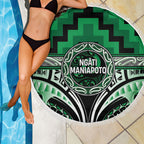 Aotearoa Ngati Maniapoto Beach Blanket Maori Iwi Poutama Puhoro Tattoo