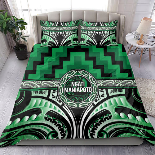 Aotearoa Ngati Maniapoto Bedding Set Maori Iwi Poutama Puhoro Tattoo