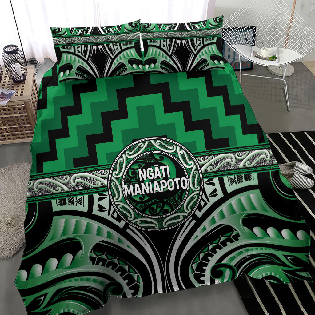 Aotearoa Ngati Maniapoto Bedding Set Maori Iwi Poutama Puhoro Tattoo