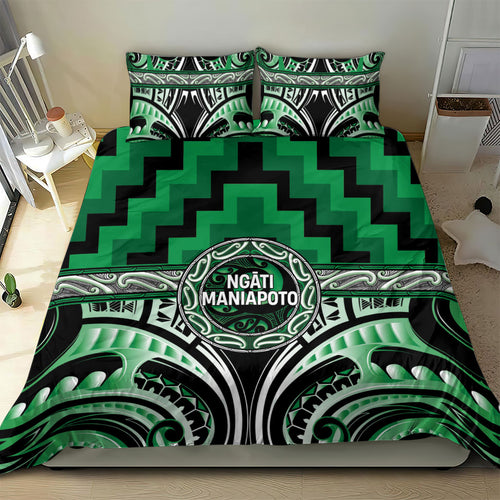 Aotearoa Ngati Maniapoto Bedding Set Maori Iwi Poutama Puhoro Tattoo