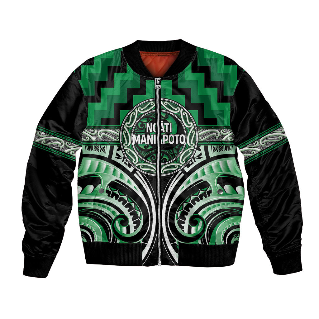 Aotearoa Ngati Maniapoto Personalised Bomber Jacket Maori Iwi Poutama Puhoro Tattoo